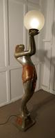 Large Art Deco Female Sculpture Floor Lamp, after Auguste Moreau signed (2 of 11) Large Art Deco Female Sculpture Floor Lamp, after Auguste Moreau signed (2 of 11)