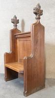Victorian Carved Oak Gothic Church Pew (4 of 12) Victorian Carved Oak Gothic Church Pew (4 of 12)