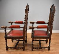 Pair of 1910 Oak Barley Twist Armchairs (5 of 15) Pair of 1910 Oak Barley Twist Armchairs (5 of 15)