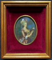 Gorgeous Original Vintage Miniature Portrait Oil Painting in 18th Century Manner (2 of 10) Gorgeous Original Vintage Miniature Portrait Oil Painting in 18th Century Manner (2 of 10)