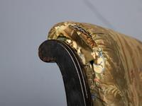 19th Century Victorian Ebonised Slipper Chair (2 of 7) 19th Century Victorian Ebonised Slipper Chair (2 of 7)