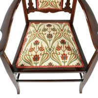 Art Nouveau Inlaid Mahogany Armchair (6 of 8) Art Nouveau Inlaid Mahogany Armchair (6 of 8)