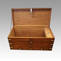 Victorian brass bound teak military chest (5 of 7) Victorian brass bound teak military chest (5 of 7)