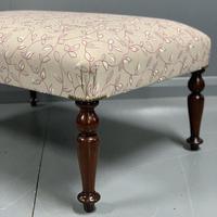 Newly upholstered Victorian footstool (2 of 5) Newly upholstered Victorian footstool (2 of 5)