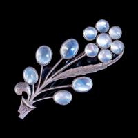 Antique Victorian Moonstone Spray Flower Brooch Silver c.1900 (2 of 5) Antique Victorian Moonstone Spray Flower Brooch Silver c.1900 (2 of 5)