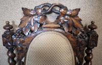 Pair of Victorian Jacobean Style Carved Oak Armchairs (11 of 12) Pair of Victorian Jacobean Style Carved Oak Armchairs (11 of 12)