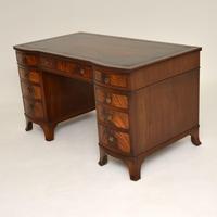 Antique Mahogany Leather Top Pedestal Desk (2 of 11) Antique Mahogany Leather Top Pedestal Desk (2 of 11)
