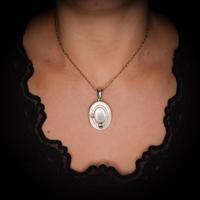 Antique Victorian Sterling Silver Oval Buckle Locket Pendant (2 of 10) Antique Victorian Sterling Silver Oval Buckle Locket Pendant (2 of 10)