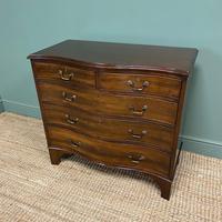 Edwardian Walnut Serpentine Antique Chest of Drawers (8 of 9) Edwardian Walnut Serpentine Antique Chest of Drawers (8 of 9)