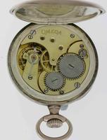 Antique Silver 0.900 Omega Fob Open Face Pocket Watch Swiss 1920 (5 of 5) Antique Silver 0.900 Omega Fob Open Face Pocket Watch Swiss 1920 (5 of 5)