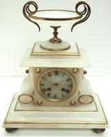 Fine French 8-Day Mantel Clock Alabaster Clock with Ormolu Mounts Striking A Bell (7 of 10) Fine French 8-Day Mantel Clock Alabaster Clock with Ormolu Mounts Striking A Bell (7 of 10)
