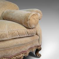 Antique 2 Seat Sofa, French, Textile, Beech, Settee, C.1900 (11 of 12) Antique 2 Seat Sofa, French, Textile, Beech, Settee, C.1900 (11 of 12)