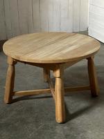 Round Bleached Oak Farmhouse Dining Table with Leaf (10 of 18) Round Bleached Oak Farmhouse Dining Table with Leaf (10 of 18)
