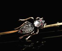 Victorian Beetle Brooch, Moonstone, Diamond, Ruby & Garnet, 15ct Gold, Boxed (9 of 12) Victorian Beetle Brooch, Moonstone, Diamond, Ruby & Garnet, 15ct Gold, Boxed (9 of 12)