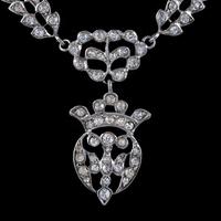 Antique Victorian French Saint Esprit Paste Necklace Sterling Silver Circa 1850 (5 of 8) Antique Victorian French Saint Esprit Paste Necklace Sterling Silver Circa 1850 (5 of 8)