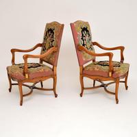 Pair of Antique Carolean Style Needlepoint Armchairs (2 of 12) Pair of Antique Carolean Style Needlepoint Armchairs (2 of 12)