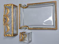 19thc Antique French Gilt Bronze Ormolu & Cut Crystal Desk Set - Letter Rack Holder, Pen / Note Tray & Pot (13 of 17) 19thc Antique French Gilt Bronze Ormolu & Cut Crystal Desk Set - Letter Rack Holder, Pen / Note Tray & Pot (13 of 17)