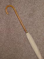 Vintage Ladies Beige Canopy Umbrella with Skilfully Clad Leather Crook Handle (8 of 14) Vintage Ladies Beige Canopy Umbrella with Skilfully Clad Leather Crook Handle (8 of 14)