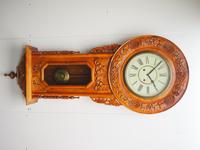 Massive Rare Antique Carved Walnut 8-Day Drop Dial Striking Wall Clock (11 of 14) Massive Rare Antique Carved Walnut 8-Day Drop Dial Striking Wall Clock (11 of 14)