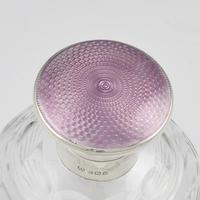 Silver, Lilac Guilloche Enamel & Cut Glass Scent Bottle (3 of 12) Silver, Lilac Guilloche Enamel & Cut Glass Scent Bottle (3 of 12)