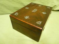 Inlaid Rosewood Jewellery / Work Box - Original Tray c.1840 (9 of 16) Inlaid Rosewood Jewellery / Work Box - Original Tray c.1840 (9 of 16)