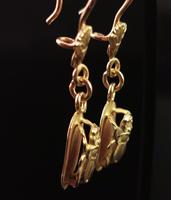 Vintage 18ct Gold Scarab Beetle Earrings, Dangly Earrings (4 of 10) Vintage 18ct Gold Scarab Beetle Earrings, Dangly Earrings (4 of 10)
