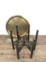 Early 20th Century Middle Eastern Brass Tray Top Folding Table (3 of 8) Early 20th Century Middle Eastern Brass Tray Top Folding Table (3 of 8)