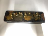 Antique Oriental Hand Painted Lacquer Glove Box c.1870 (4 of 5) Antique Oriental Hand Painted Lacquer Glove Box c.1870 (4 of 5)