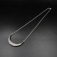 Antique Victorian Paste Crescent Moon Sterling Silver Conversion Necklace 16" (5 of 9) Antique Victorian Paste Crescent Moon Sterling Silver Conversion Necklace 16" (5 of 9)