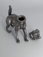 Silver Plate 19thcentury Hound Pounce Pot (8 of 9) Silver Plate 19thcentury Hound Pounce Pot (8 of 9)