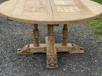 Large Round French Bleached Oak Farmhouse Table with Extensions (23 of 38) Large Round French Bleached Oak Farmhouse Table with Extensions (23 of 38)