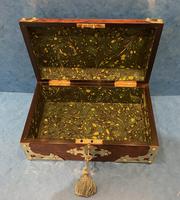 Victorian Brassbound & Brass Inlaid Walnut Jewellery Box (12 of 16) Victorian Brassbound & Brass Inlaid Walnut Jewellery Box (12 of 16)
