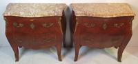 19th Century Pair of Inlaid Kingwood Marble Top Chests (3 of 7) 19th Century Pair of Inlaid Kingwood Marble Top Chests (3 of 7)