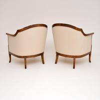 Pair of Antique Swedish Satin Birch Armchairs (10 of 12) Pair of Antique Swedish Satin Birch Armchairs (10 of 12)