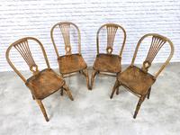 Set of 4 Windsor Kitchen Chairs with Unusual Back-rest Style (3 of 7) Set of 4 Windsor Kitchen Chairs with Unusual Back-rest Style (3 of 7)