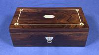 William IV Rosewood Glove Box With Inlay (2 of 12) William IV Rosewood Glove Box With Inlay (2 of 12)