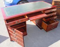 1960s Mahogany Pedestal Desk with Green Leather (2 of 4) 1960s Mahogany Pedestal Desk with Green Leather (2 of 4)
