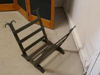 19th Century Blacksmith Made Inglenook Iron Log Carrier (5 of 7) 19th Century Blacksmith Made Inglenook Iron Log Carrier (5 of 7)