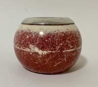 Antique Globular Ceramic Match Strike Holder with Silver Rim (6 of 9) Antique Globular Ceramic Match Strike Holder with Silver Rim (6 of 9)
