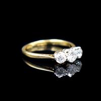 Vintage Diamond Three Stone Trilogy 18ct Gold and Platinum Ring (4 of 11) Vintage Diamond Three Stone Trilogy 18ct Gold and Platinum Ring (4 of 11)