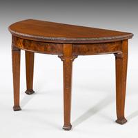 Strongly Designed Early 19th Century Mahogany & Burr Demilune Table (4 of 6) Strongly Designed Early 19th Century Mahogany & Burr Demilune Table (4 of 6)