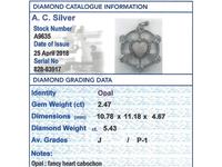2.47ct Opal & 5.34ct Diamond, Platinum Pendant c.1940 (10 of 12) 2.47ct Opal & 5.34ct Diamond, Platinum Pendant c.1940 (10 of 12)