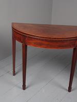 Matched Pair of George III Inlaid Mahogany Demi Lune Tables (12 of 19) Matched Pair of George III Inlaid Mahogany Demi Lune Tables (12 of 19)