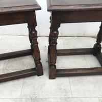 Pair of Oak Coffin Stools Circa Late 17th Century (22 of 24) Pair of Oak Coffin Stools Circa Late 17th Century (22 of 24)