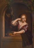 Pair of Oil Paintings after Gerrit Dou (5 of 9) Pair of Oil Paintings after Gerrit Dou (5 of 9)