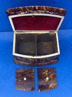 Victorian Tortoiseshell Tea Caddy with Mother of Pearl Inlay (10 of 20) Victorian Tortoiseshell Tea Caddy with Mother of Pearl Inlay (10 of 20)