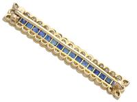 1.12ct Sapphire & 1.78ct Diamond, 12ct Yellow Gold & Palladium Bar Brooch c.1930 (5 of 9) 1.12ct Sapphire & 1.78ct Diamond, 12ct Yellow Gold & Palladium Bar Brooch c.1930 (5 of 9)