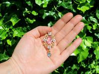 8.84ct Pink Topaz, 1.80ct Aquamarine, 0.10ct Ruby & Enamel, 15ct Yellow Gold Pendant - Antique c.1910 (2 of 9) 8.84ct Pink Topaz, 1.80ct Aquamarine, 0.10ct Ruby & Enamel, 15ct Yellow Gold Pendant - Antique c.1910 (2 of 9)
