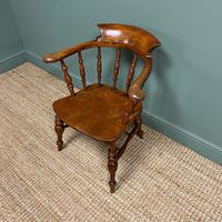 Elm Early Victorian Antique Smokers Bow Arm Chair (3 of 7) Elm Early Victorian Antique Smokers Bow Arm Chair (3 of 7)