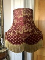 Antique Chinoiserie Black Lacquered, Hand Painted Floor Lamp with Shade (7 of 10) Antique Chinoiserie Black Lacquered, Hand Painted Floor Lamp with Shade (7 of 10)